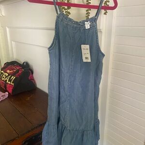 SPLENDID | Super soft, blue denim child's dress, ruffle hem ,size 10